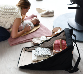 JacaPod Backpack x2 pods, mat & muslin charcoal (L) - PacaPod