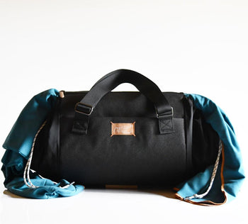 JacaPod Tote x2 pods, mat & muslin charcoal (L) - PacaPod