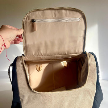 JacaPod Backpack x2 pods, mat & muslin sesame (L) - PacaPod