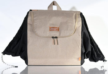 JacaPod Backpack x3 pods, mat & muslin sesame (L) - PacaPod