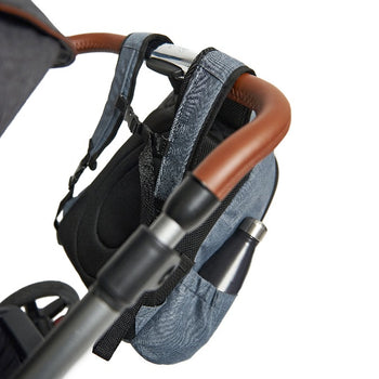 Picos slate backpack with the two pods to the side of it and the mini pod in front