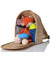 Front of the zipped up toddler pod with owl carton image