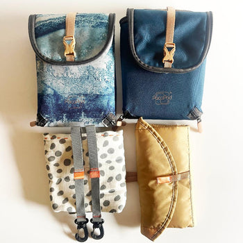 JacaPod Backpack x2 pods, mat & muslin sesame (L) - PacaPod