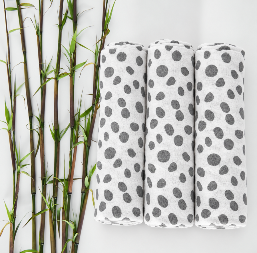 Bamboo Baby Muslin Swaddles 3 Pack