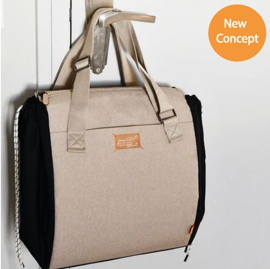 JacaPod Tote x3 pods, mat & muslin sesame (L) - PacaPod