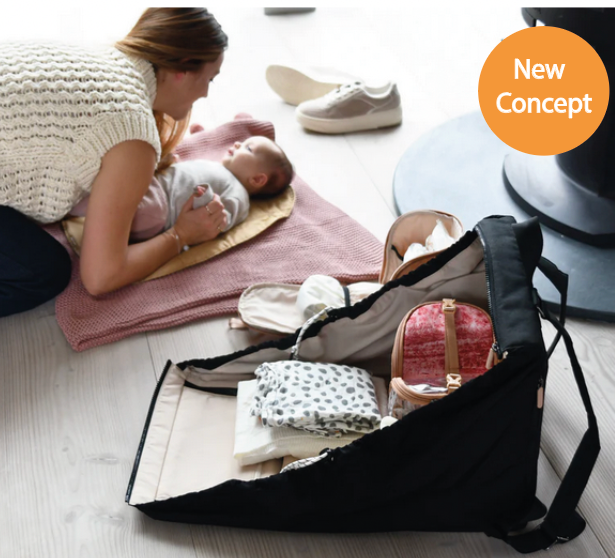 JacaPod Backpack x2 pods, mat & muslin charcoal (L) - PacaPod