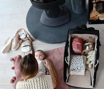 JacaPod Backpack x2 pods, mat & muslin charcoal (L) - PacaPod