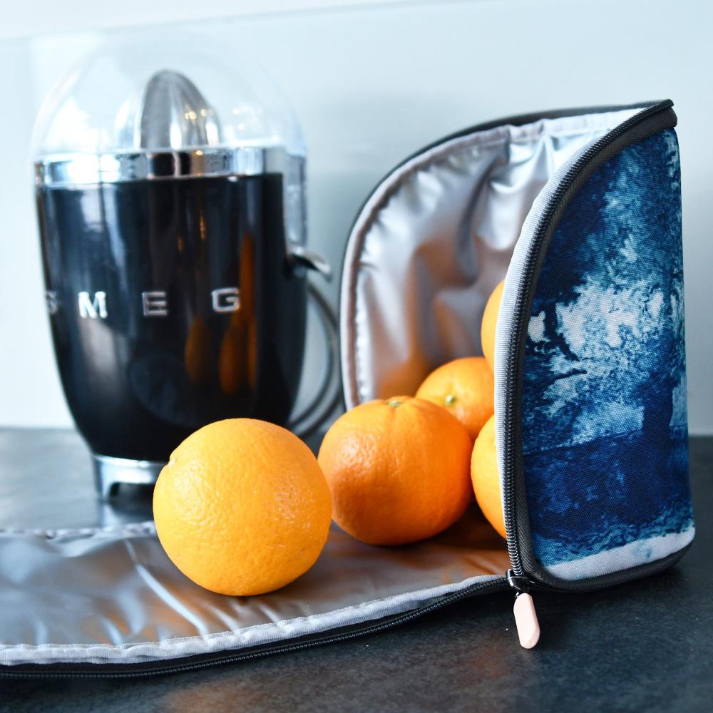 inside view hague blue thermal pod with oranges