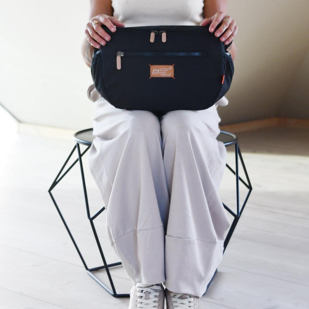 pacasling bag on knee