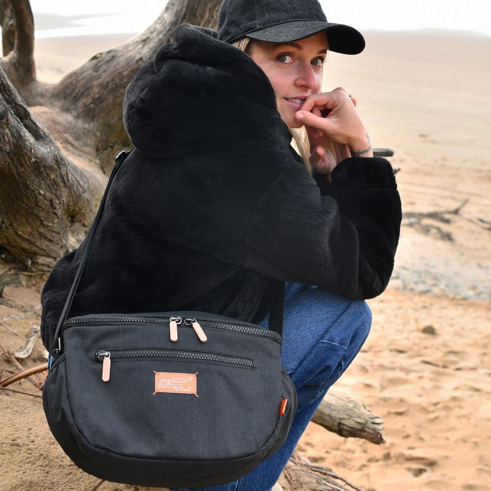 pacasling on model at beach