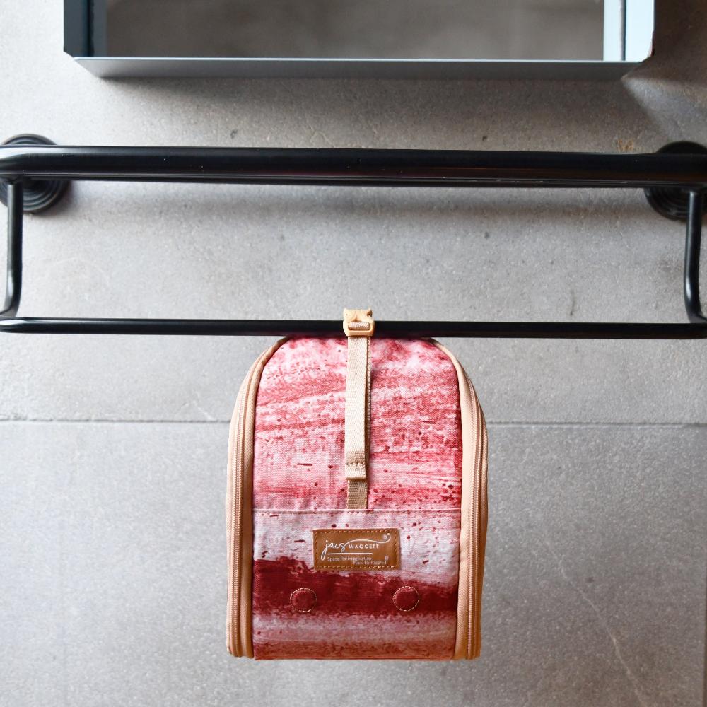 thermal pod in blush hanging in bathroom