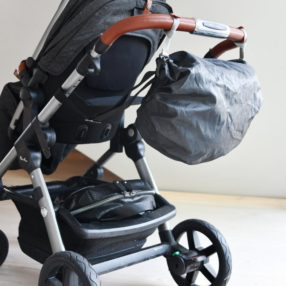 pacasling on pram with waterproof cover