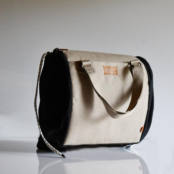 JacaPod Tote x2 pods, mat & muslin sesame (L) - PacaPod