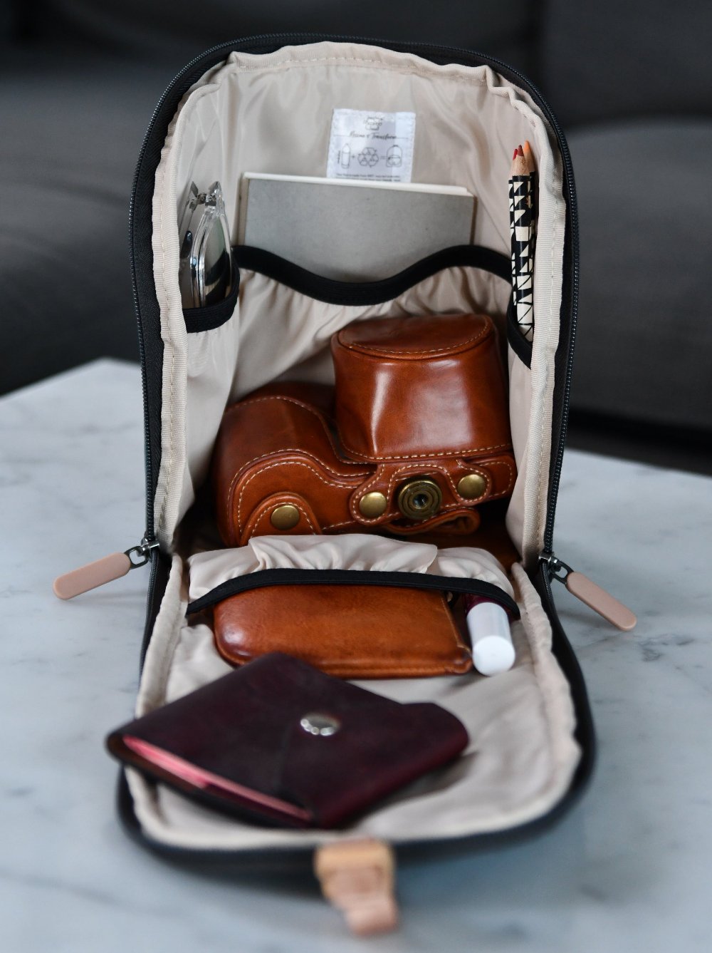 inside view organise pod camera