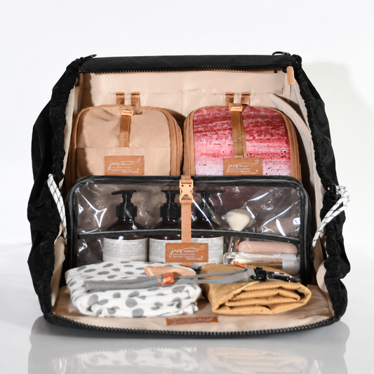 JacaPod Backpack x3 pods & muslin sesame (L) blush