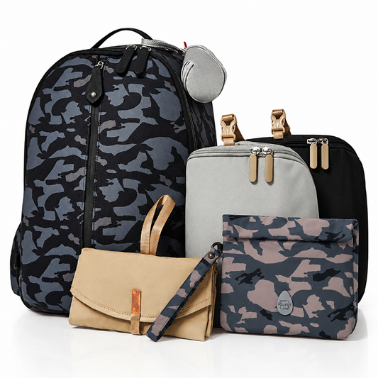 Picos Pack - camo black X2 pods, wet bag & mat - PacaPod