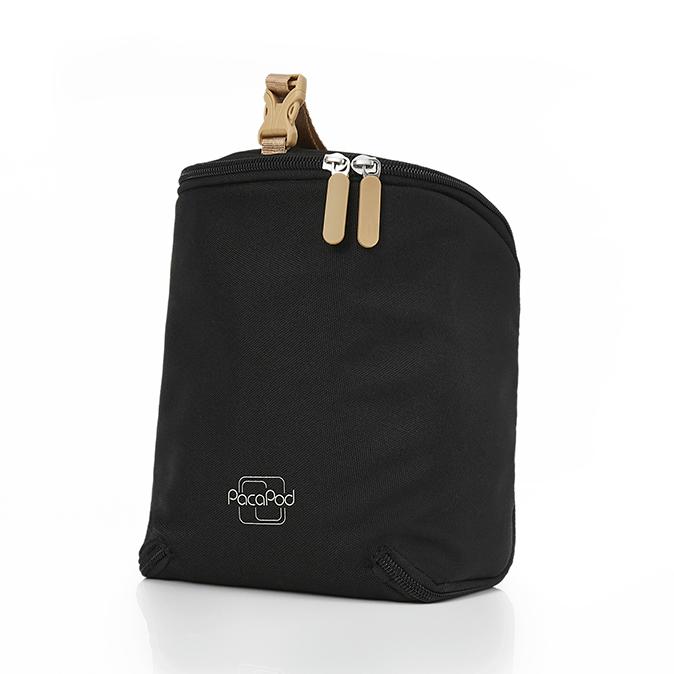 PacaPod Black Feeder pod zipped up with brand logo showing