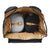 Hastings Knapsack changing bag with the feeder pod, changer pod, mat and pram clips beside it with a white background