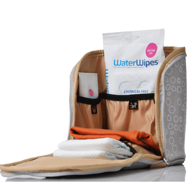 Example of an open pacapod changer pod filled with changing items