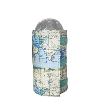 Bottle Wrap - map print (XS)