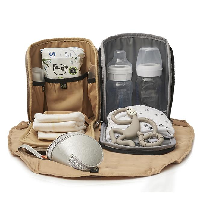 Changer pod and feeder pod open to show packing examples