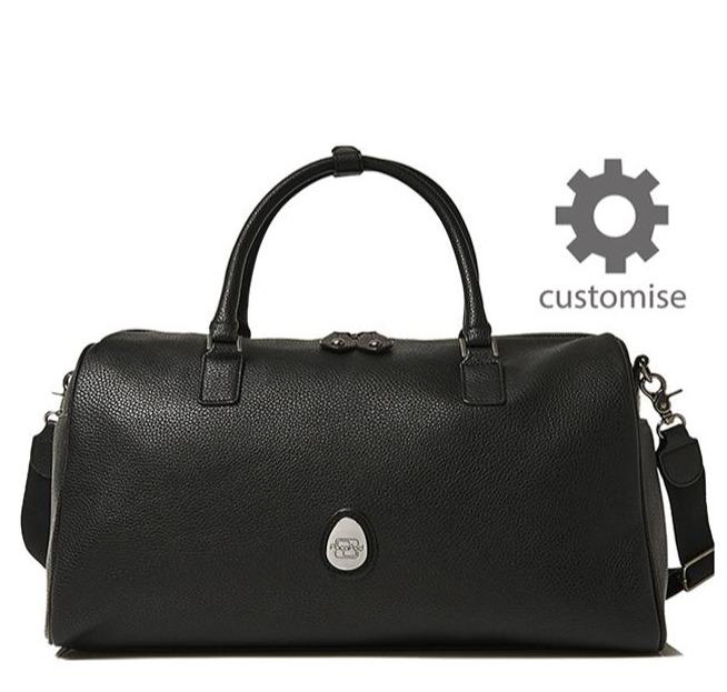 Firenze in black front image with handles upright and customise logo in the corner